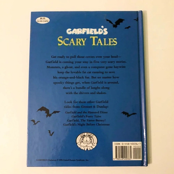 Vintage 1990 Garfields Scary Tales Book Grosset and Dunlap - Picture 2 of 16